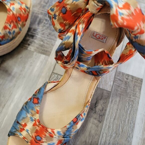 Ugg Santorini Ikat Lucianna Wedge Sandal Size 9 - Picture 9 of 10